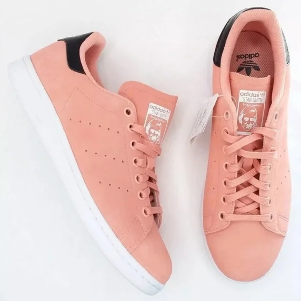Adidas Stan Smith J Pink Suede Sneakers EG1480 Size 5 Youth (Fits Women's 6.5)